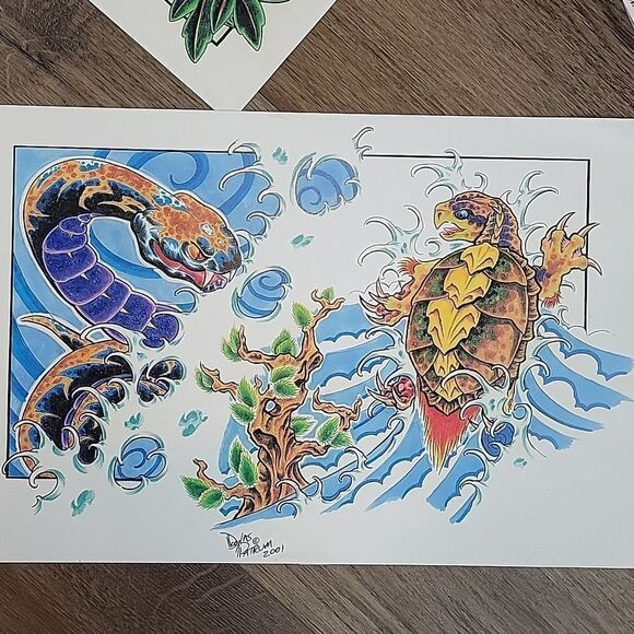 Doug Patrum tattoo flash art Set of 8 - Picture 9 of 10